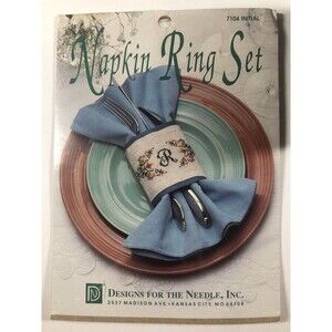Vintage Designs For the Needle Napkin Ring Set Cross Stitch Kit 7104 NEW SEALED